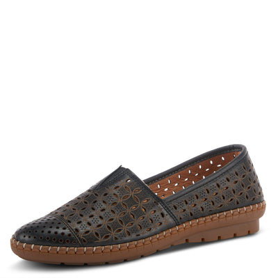 Spring Step Oralis Leather Loafers for Women - Comfortable Slip-On Shoes with Rubber Outsole - Ladies Casual Loafers with Low Heel - Black EU 38 / US 7.5-8