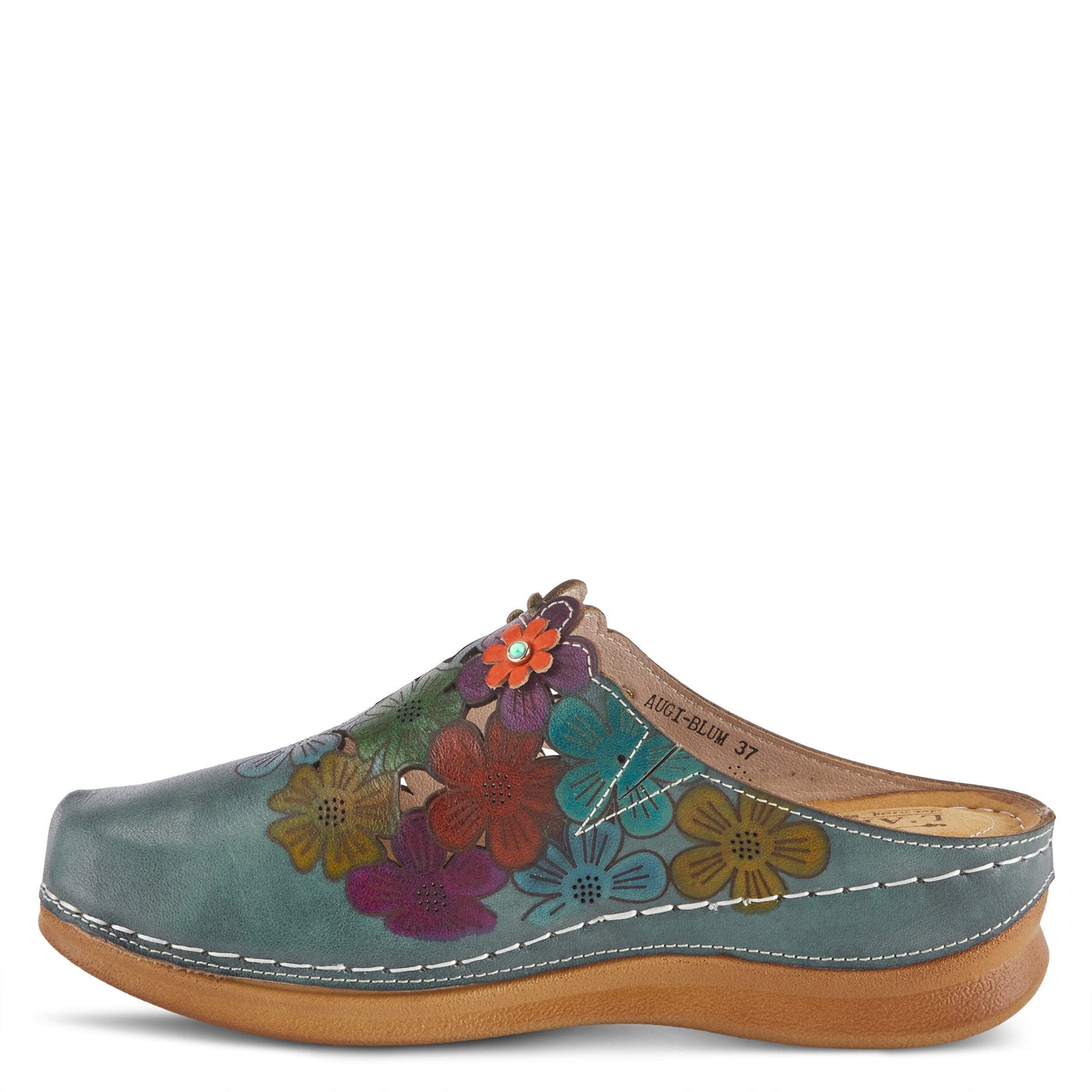 Spring Step L'Artiste Women's Augi Clog Blue Multi EU 37 / US 6.5-7