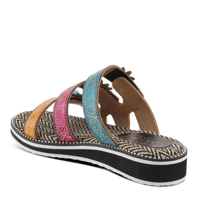 L'Artiste by Spring Step Women's Maryse Sandal, Black Multi, 8.5