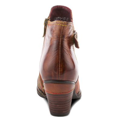Spring Step L'Artiste Women's Captivate Leather Bootie Brown Multi EU 39 / US 8.5