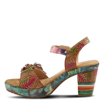 Spring Step L'Artiste Women's Leilanie Quarter Strap Sandal Tan Multi EU 35 / US 5