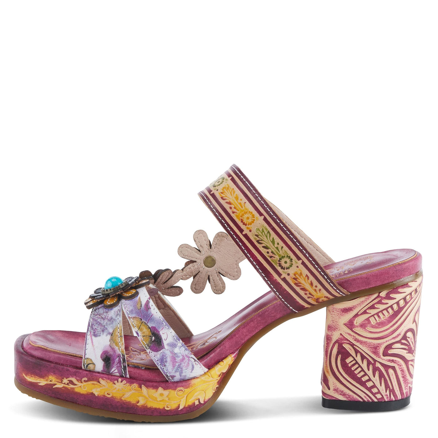 L'Artiste by Spring Step Ginevra Plum Multi EU 39 (US Women's 8.5) M