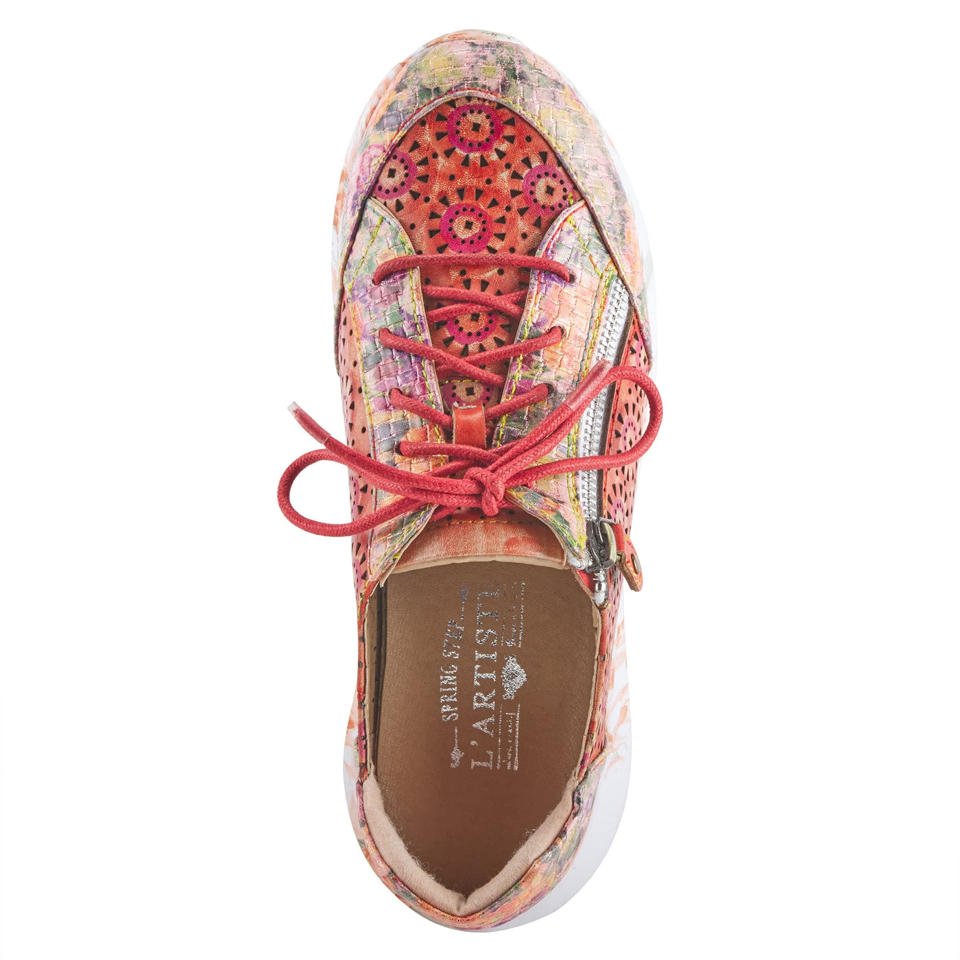 Spring Step L'Artiste Women's Jazzie Fashion Sneaker Red Multi EU 41 / US 9.5-10