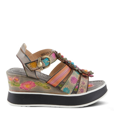 Spring Step L'Artiste Women's FloralBloom - Hand-Painted Lightweight Athleisure Sandals