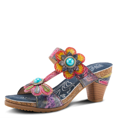 Spring Step L'Artiste Women's Bari Slide Sandal Navy Multi EU 42 / US 10.5-11