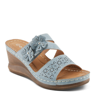 PATRIZIA Women's LOLLY Slide Wedge Sandals Blue EU 37 / US 6.5-7