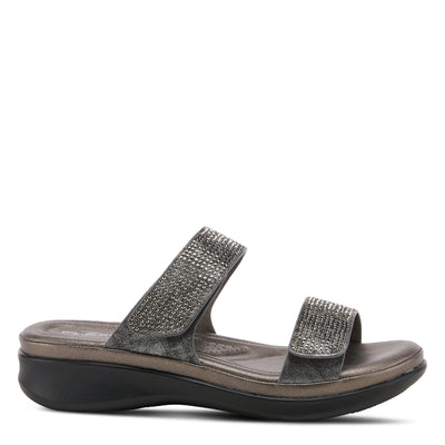 Flexus Women's Bling Slide Sandal Pewter EU 37 / US 6.5-7