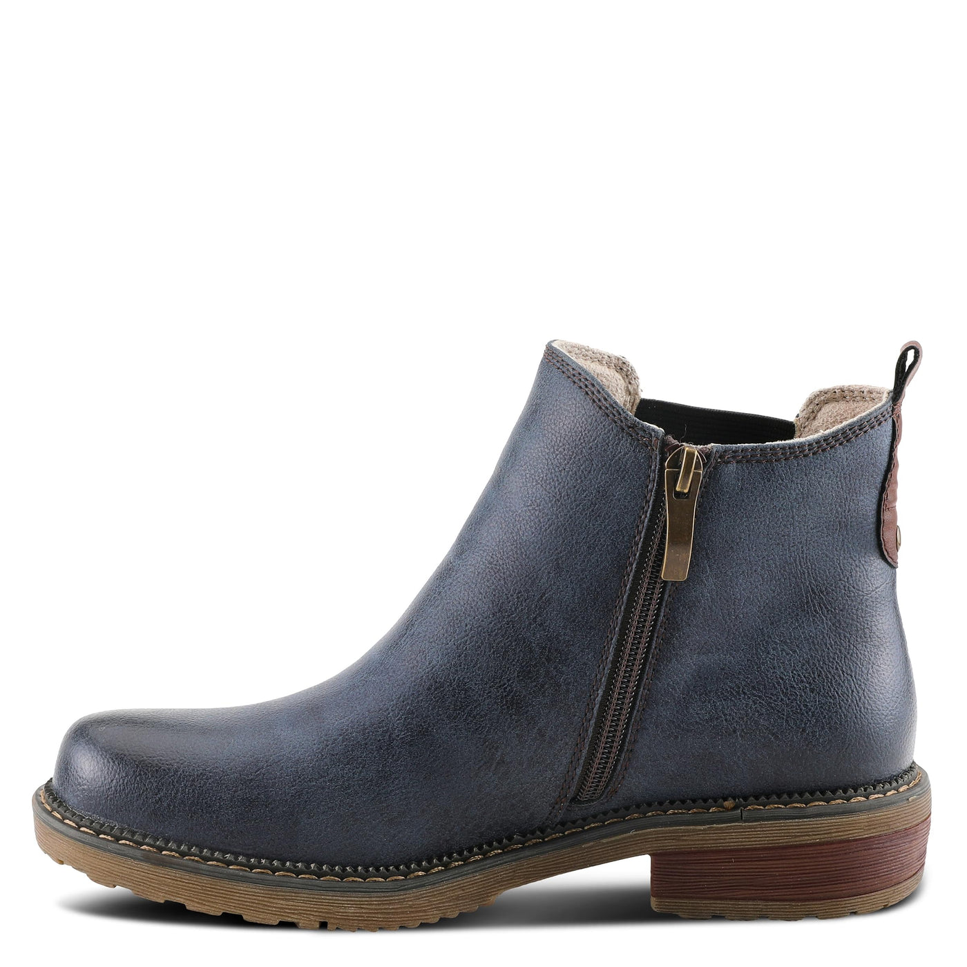 Spring Step Women's Nonia Sneaker for Women | Chelsea Inspired Ankle Boots with Plaid Elastic Stretch Navy EU 37 / US 6.5-7