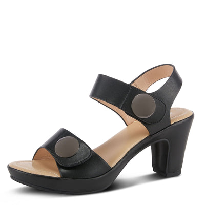 PATRIZIA Spring Step Dade Sandals for Women - Ladies Casual Platform Sandal with Hook and Loop - Slip-On Womens Sandals for Any Event - Black EU 39 / US 8.5