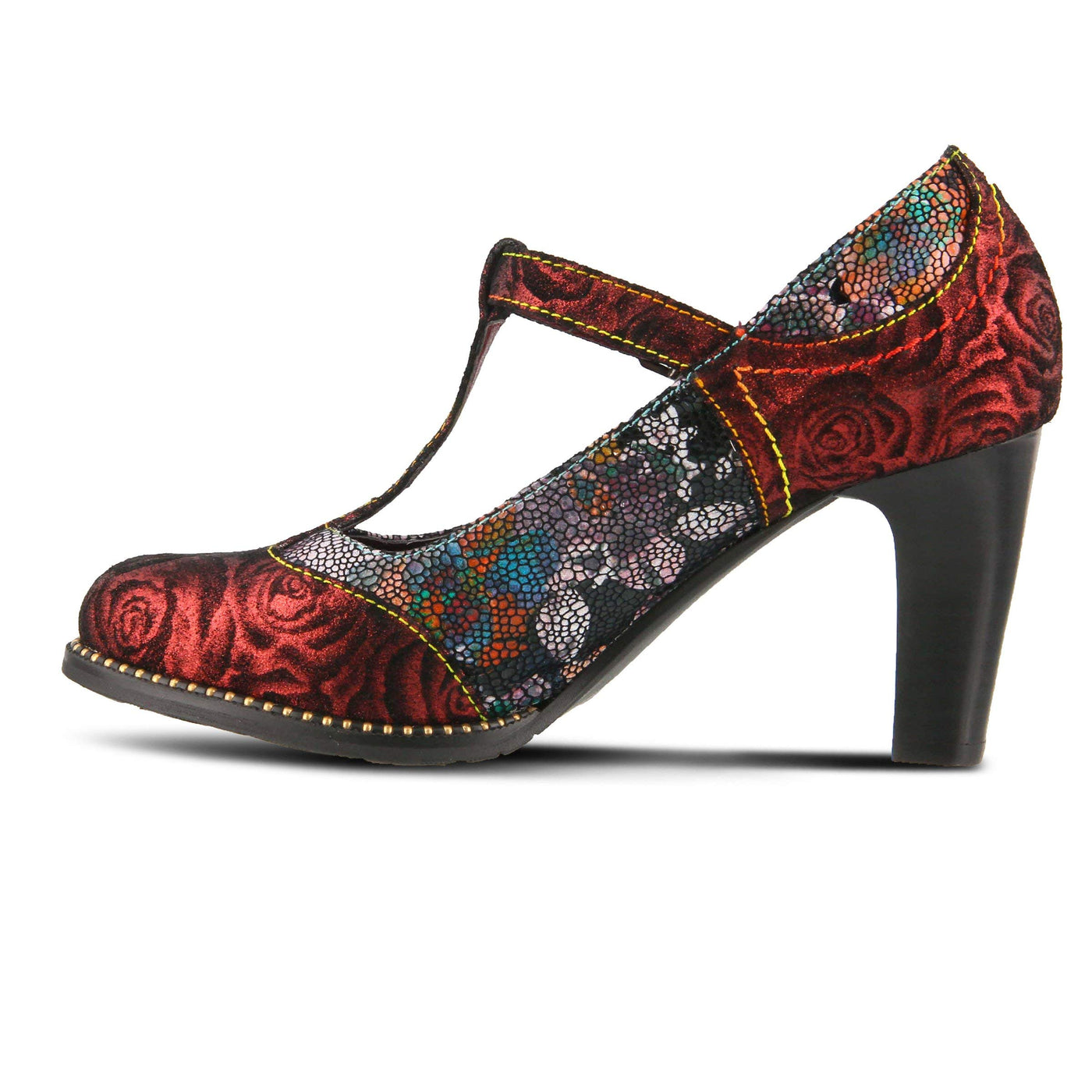 L'Artiste by Spring Step Mazie Bordeaux Multi Shoe US 9.5-10