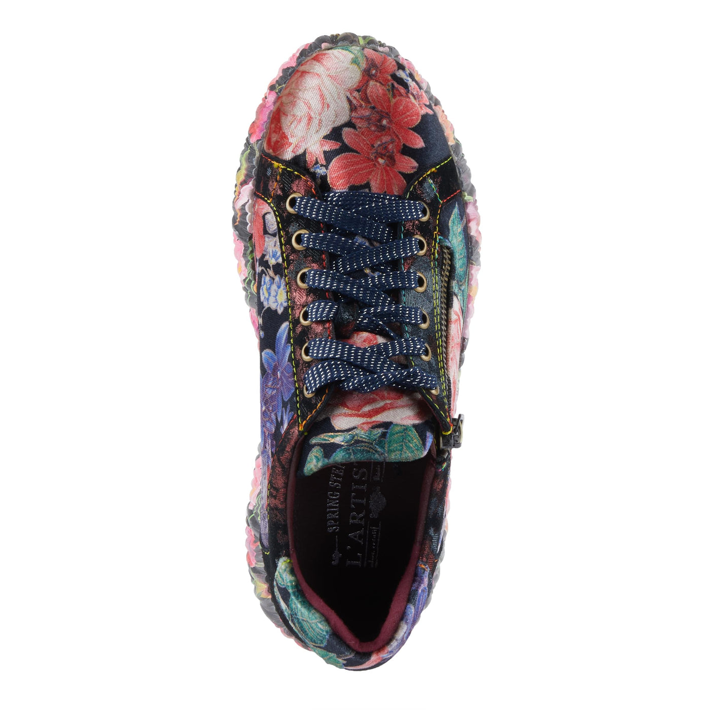 Spring Step L'Artiste Dallyn Women's Playful Sneaker - Mix of Textures & Patterns, Cushioned Comfort, Versatile Style Black Multi EU 39 / US 8.5