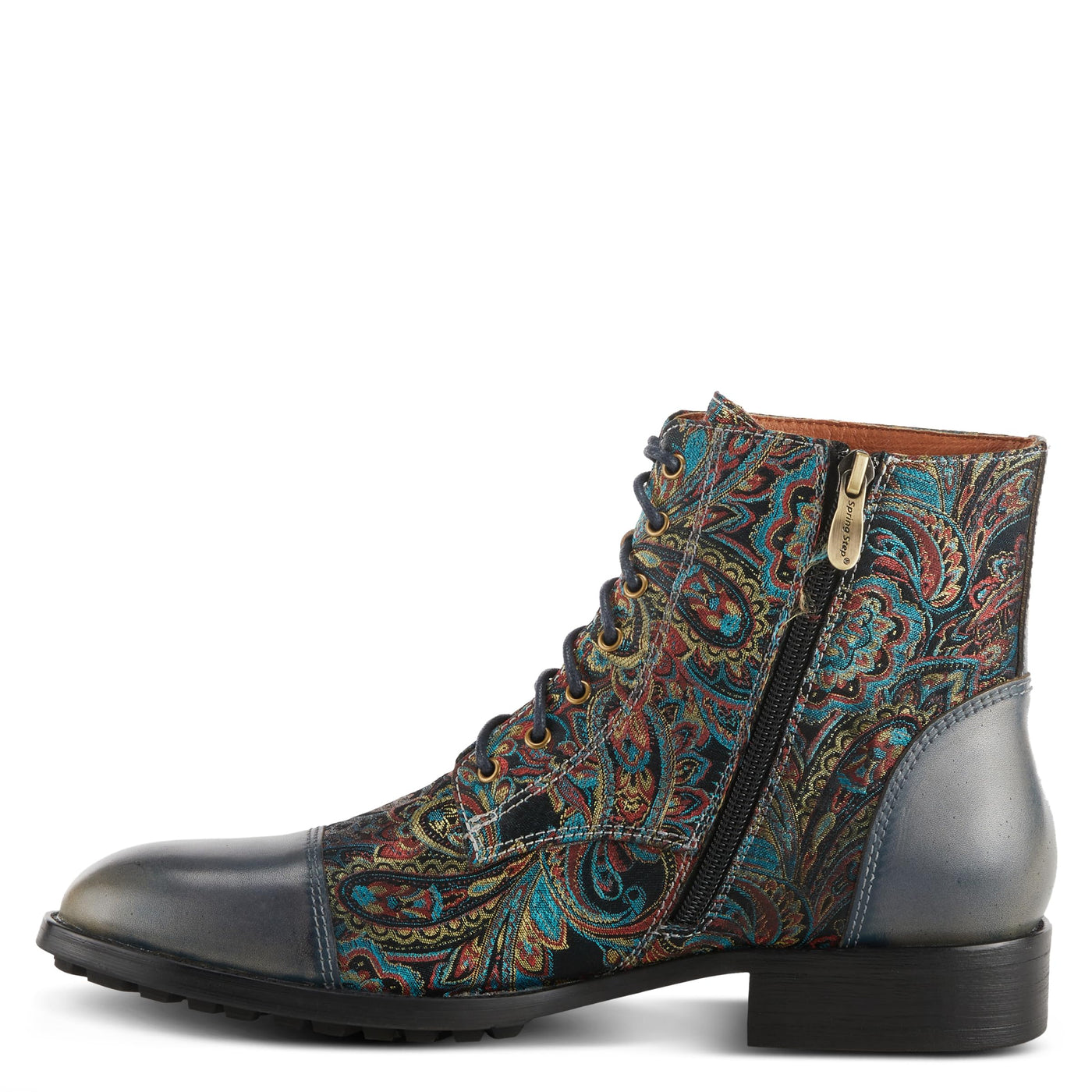 Spring Step L'Artiste Men's Berger Leather Bootie Blue Multi EU 44 / US 10.5-11