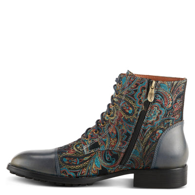 Spring Step L'Artiste Men's Berger Leather Bootie Blue Multi EU 44 / US 10.5-11