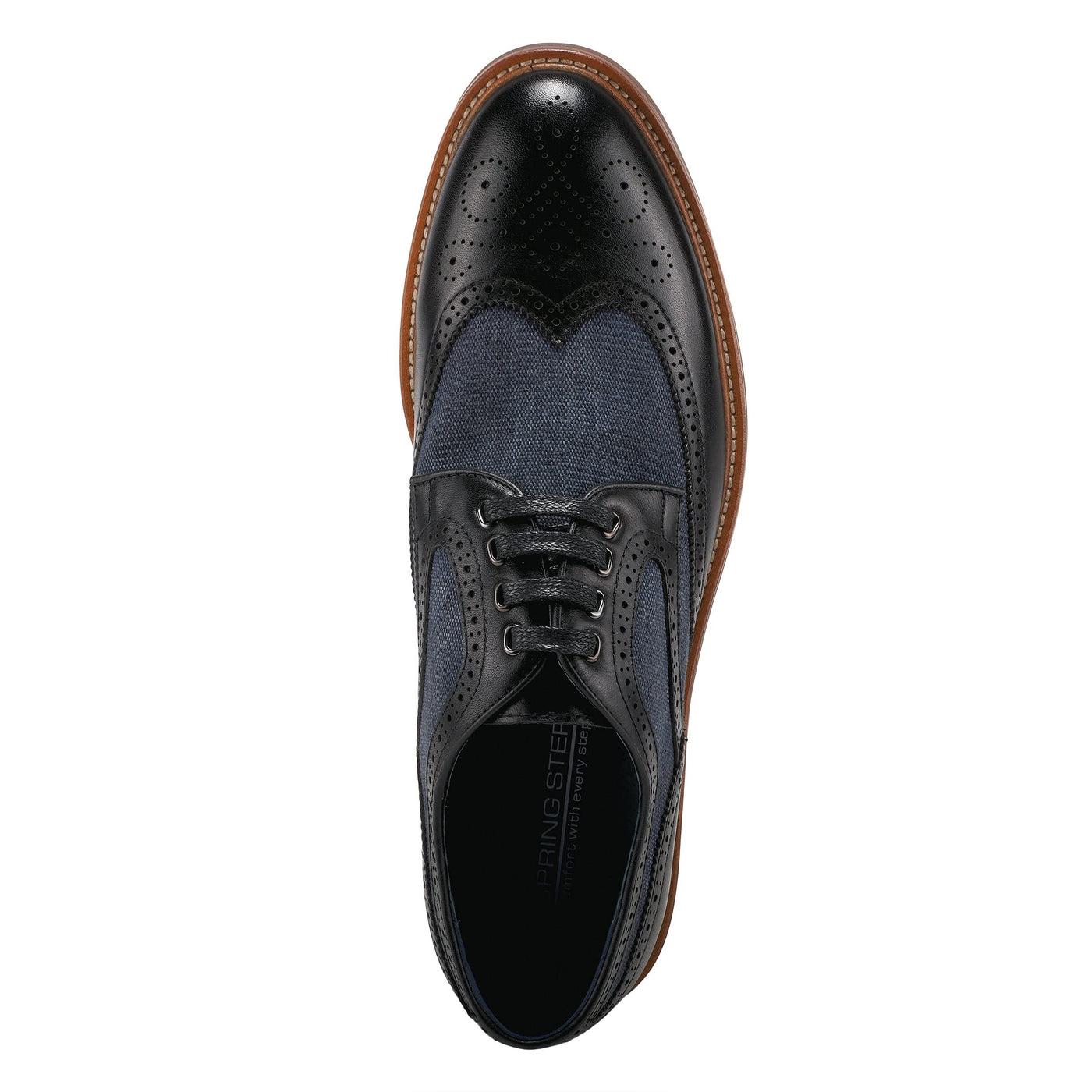 Spring Step Men's Downtown Lace-Up Shoe Black Multi EU 43 / US 9.5-10