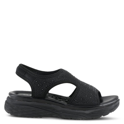 Flexus Women's Mallo Slingback Sandal Black EU 39 / US 8.5