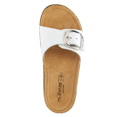 Flexus Women's Baronca Slide Sandal White EU 39 / US 8.5