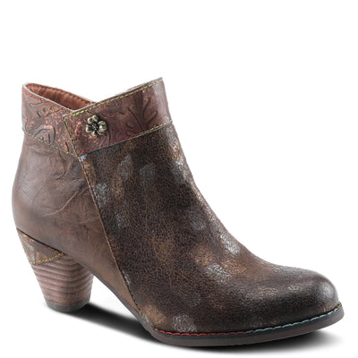 Spring Step L'Artiste Bestlove Ankle Boots for Women Low Heel | Casual Women's Boots Women with Metallic Brush Strokes and Cushion Footbed Brown Multi EU 37 / US 6.5-7