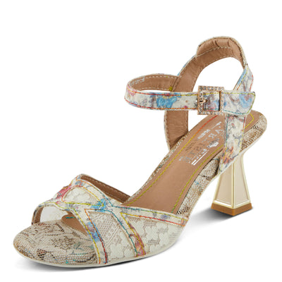 Spring Step L'Artiste Women's CHATEL Open-Toe Sandals - Classic Elegance with a Contemporary Twist Beige Multi EU 41 / US 9.5-10