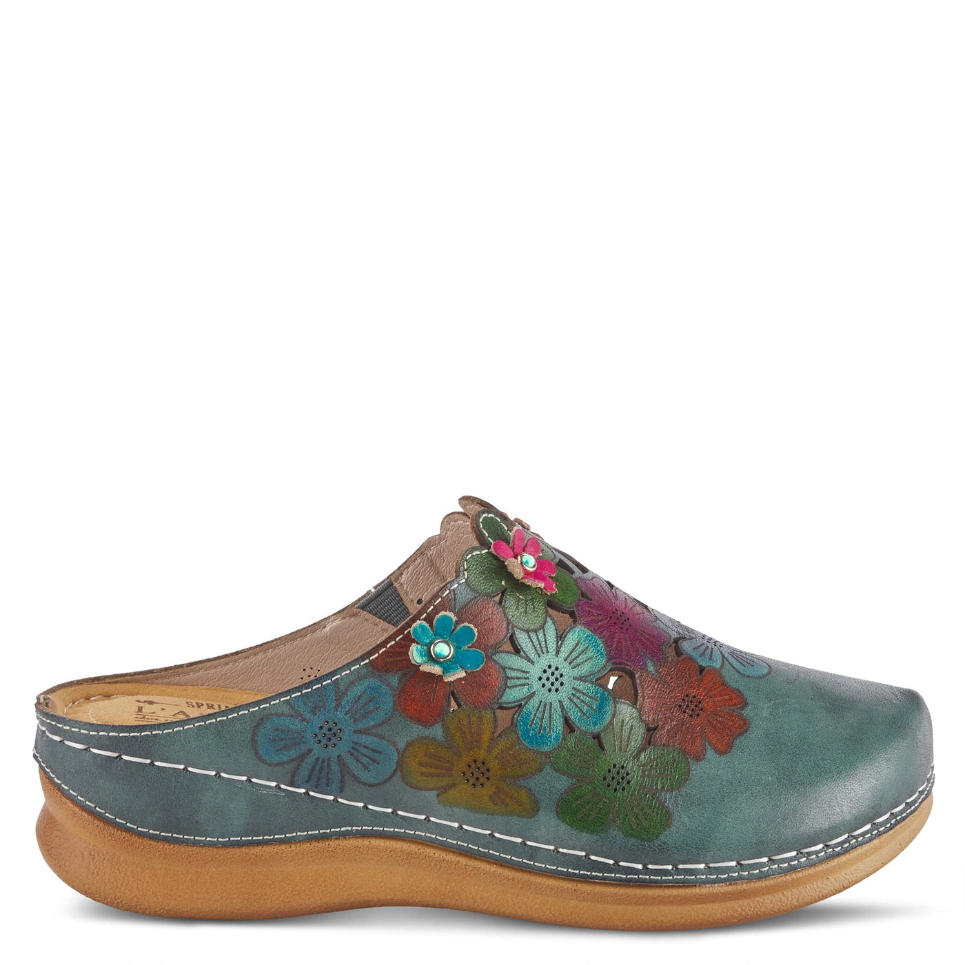 Spring Step L'Artiste Women's Augi Clog Blue Multi EU 37 / US 6.5-7