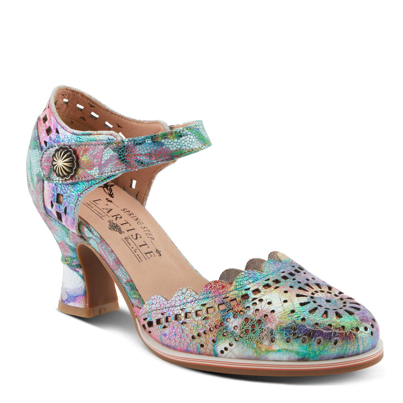 L'Artiste by Spring Step Women's Luxe Pump, Rainbow, 8.5