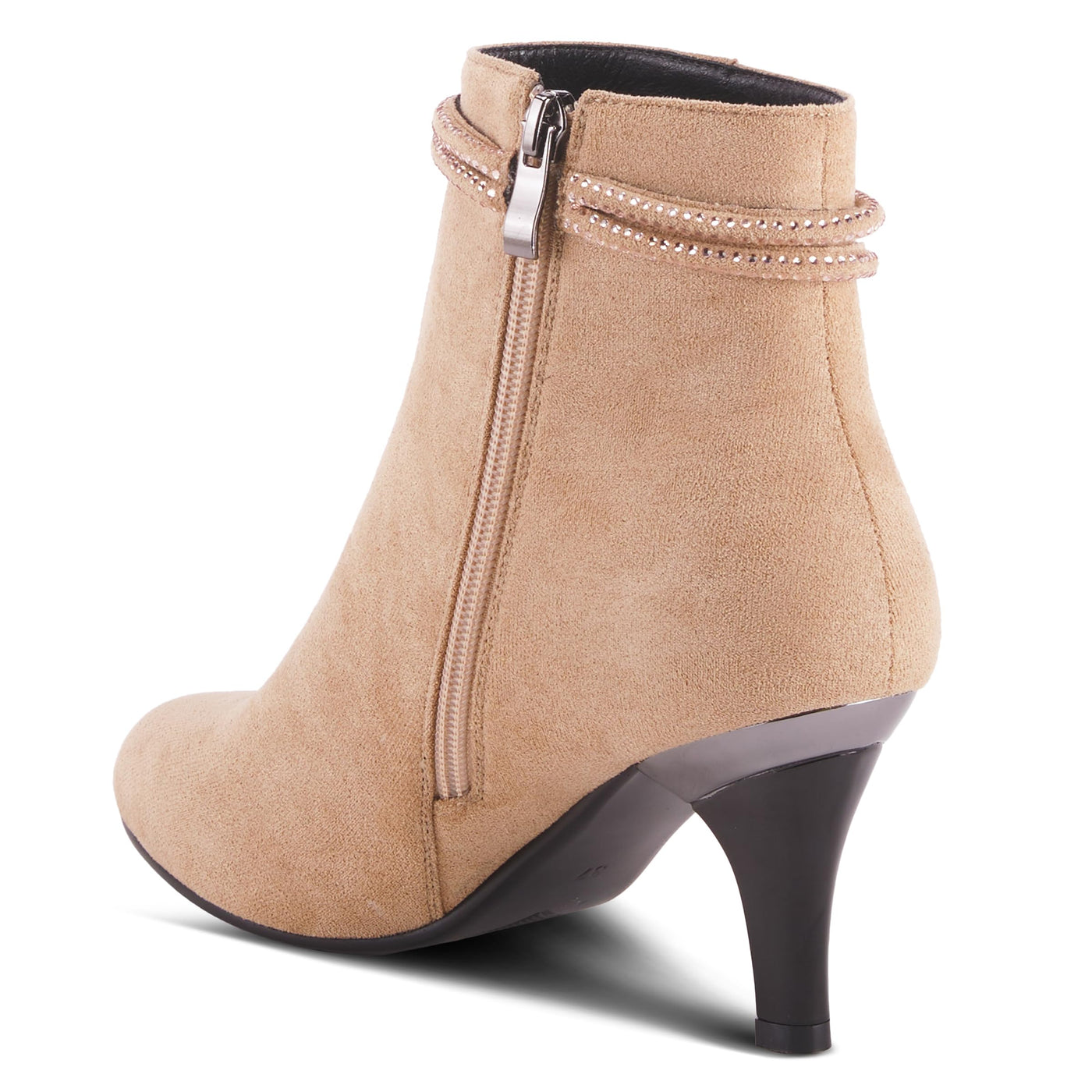 PATRIZIA Women's Kitten Microsuede Heeled Bootie Light Grey EU 38 / US 7.5-8