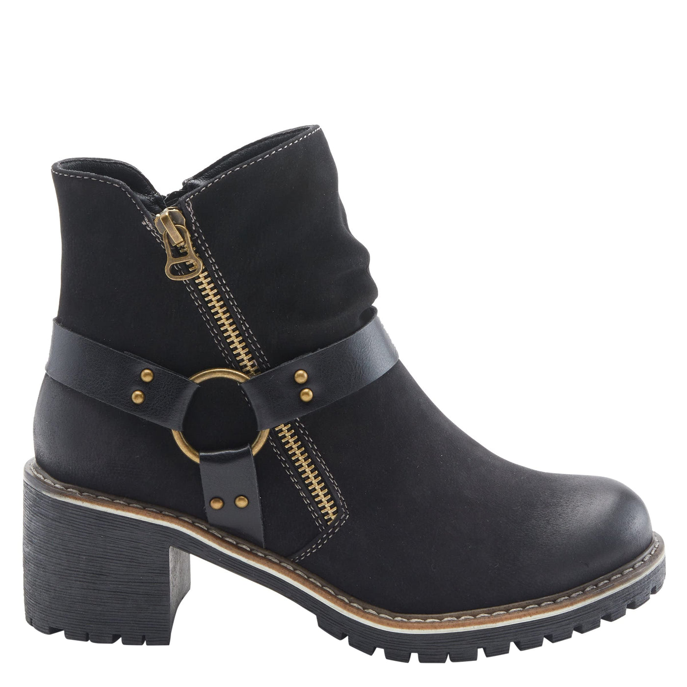 PATRIZIA Spring Step Firewood Booties for Women - Ladies Ankle Boots with Zipper Closure - Vegan Leather Womens Boots for Outdoor