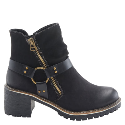 PATRIZIA Spring Step Firewood Booties for Women - Ladies Ankle Boots with Zipper Closure - Vegan Leather Womens Boots for Outdoor