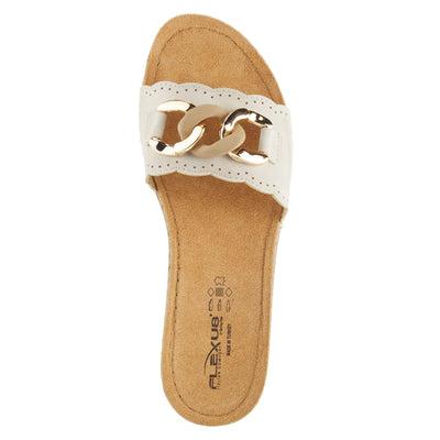 Flexus by Spring Step Janey Women's Slide Sandals, Size: 41, Med Beige