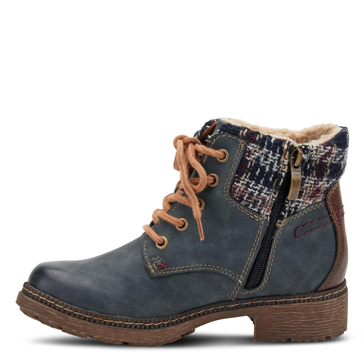 Spring Step Women's Marylee Combat Boot, Navy, 40 M EU Medium EU (US 9 US)