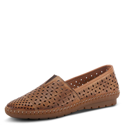 Spring Step Oralis Leather Loafers for Women - Comfortable Slip-On Shoes with Rubber Outsole - Ladies Casual Loafers with Low Heel - Brown EU 42 / US 10.5-11