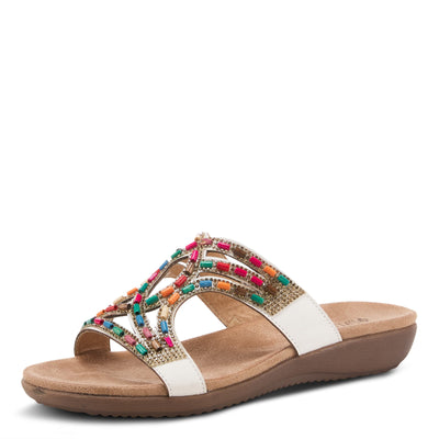 PATRIZIA Women's Twirling Slide Sandal White EU 41 / US 9.5-10