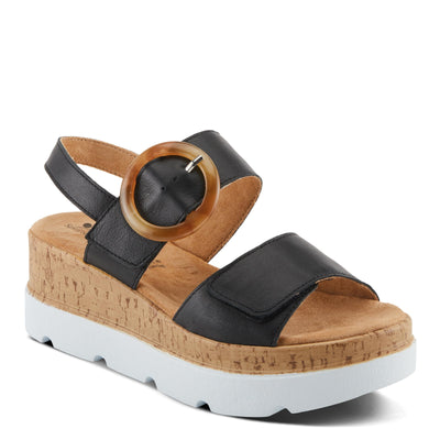 Spring Step Women's Abarah Sandal, Black, 7.5