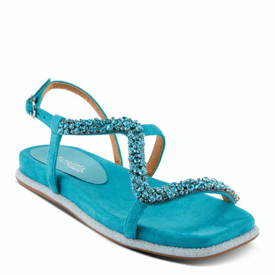 PATRIZIA Women's SHINYQUEEN Flat Sandals Turquoise EU 42 / US 10.5-11