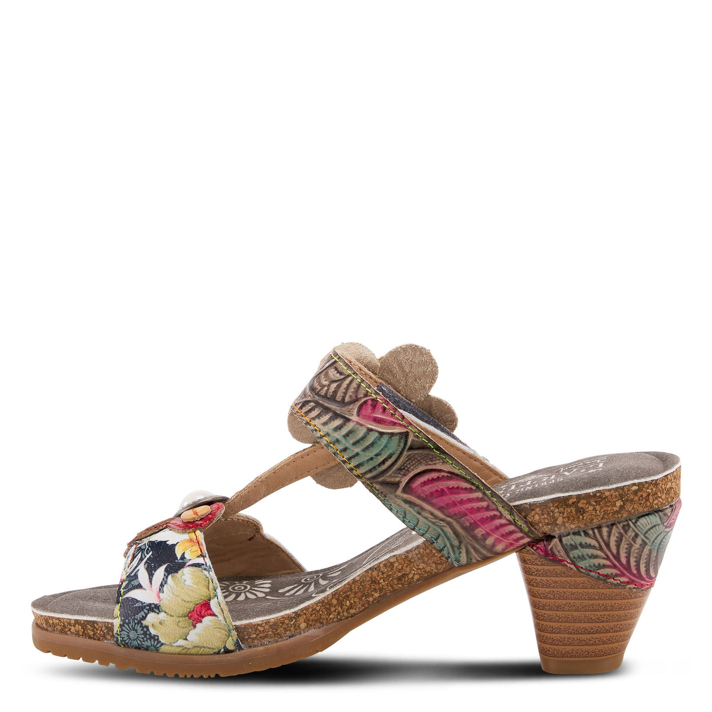 Spring Step L'Artiste Women's Bari Slide Sandal Grey Multi EU 36 / US 5.5-6