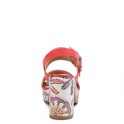 Spring Step Women's Azucar Ankle Strap Red Multi EU 38 / US 7.5-8