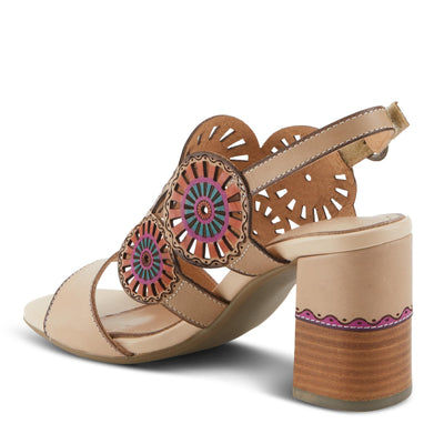 L'Artiste by Spring Step Women's Pinwheel Sandal, Beige, 9.5-10
