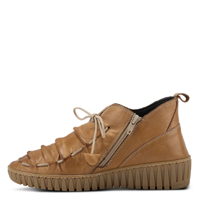 Spring Step Nespea Booties for Women - Waterproof Leather Women's Shoes with Zipper Closure - Western Ankle Boots for Women with Low Heel - Camel EU 38 / US 7.5-8