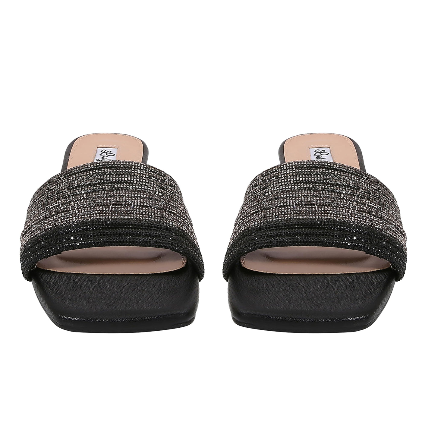 Lady Couture AMAZING Multi Color Straps Slide, Black Multi, 9