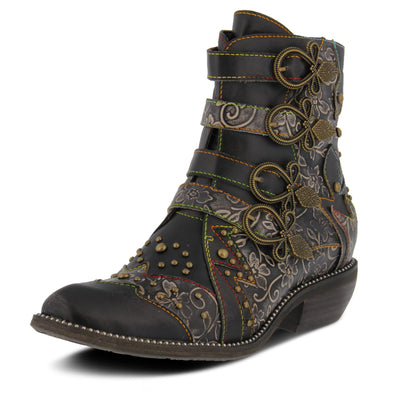 Spring Step L'Artiste Rodeha Booties for women - Women's Ankle Boots with Zipper Closure - Ladies Boots with Western Style Pointed Toe Silhouette - Black EU 39 / US 8.5