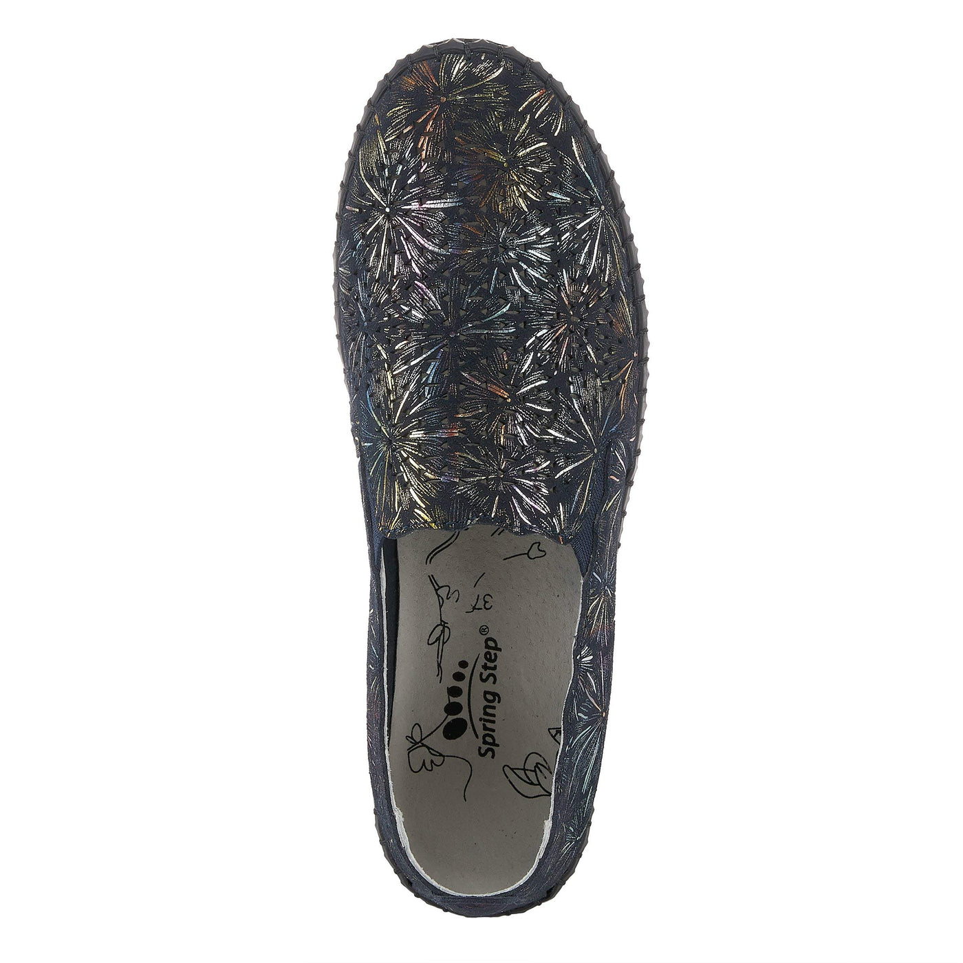 Spring Step Women's Saszier Wedge Navy Multi EU 39 / US 8.5