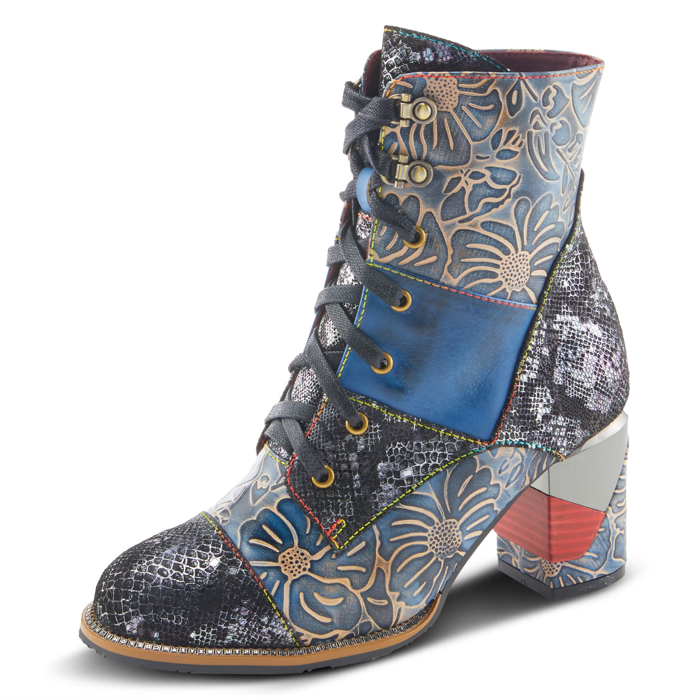 L'Artiste by Spring Step Aboot Blue Multi EU 39 (US Women's 8.5) M