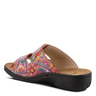 Spring Step Flexus Women's Bellasa Slide Sandal Red Multi EU 40 / US 9