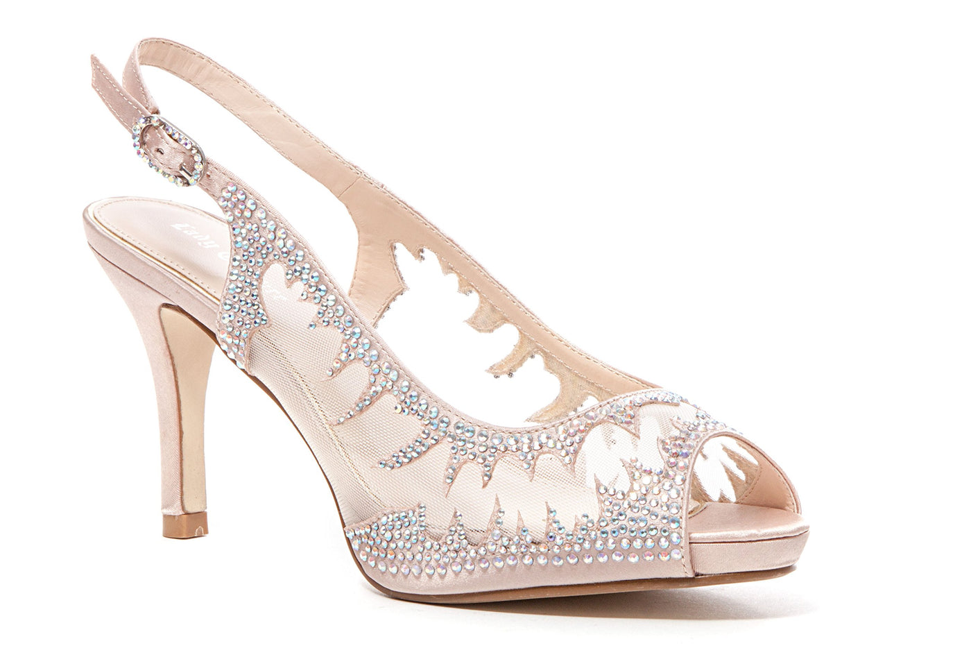 LADY COUTURE WOMEN'S MESH PLATFORM SLING BACK, SPICY CHAMPAGNE 36