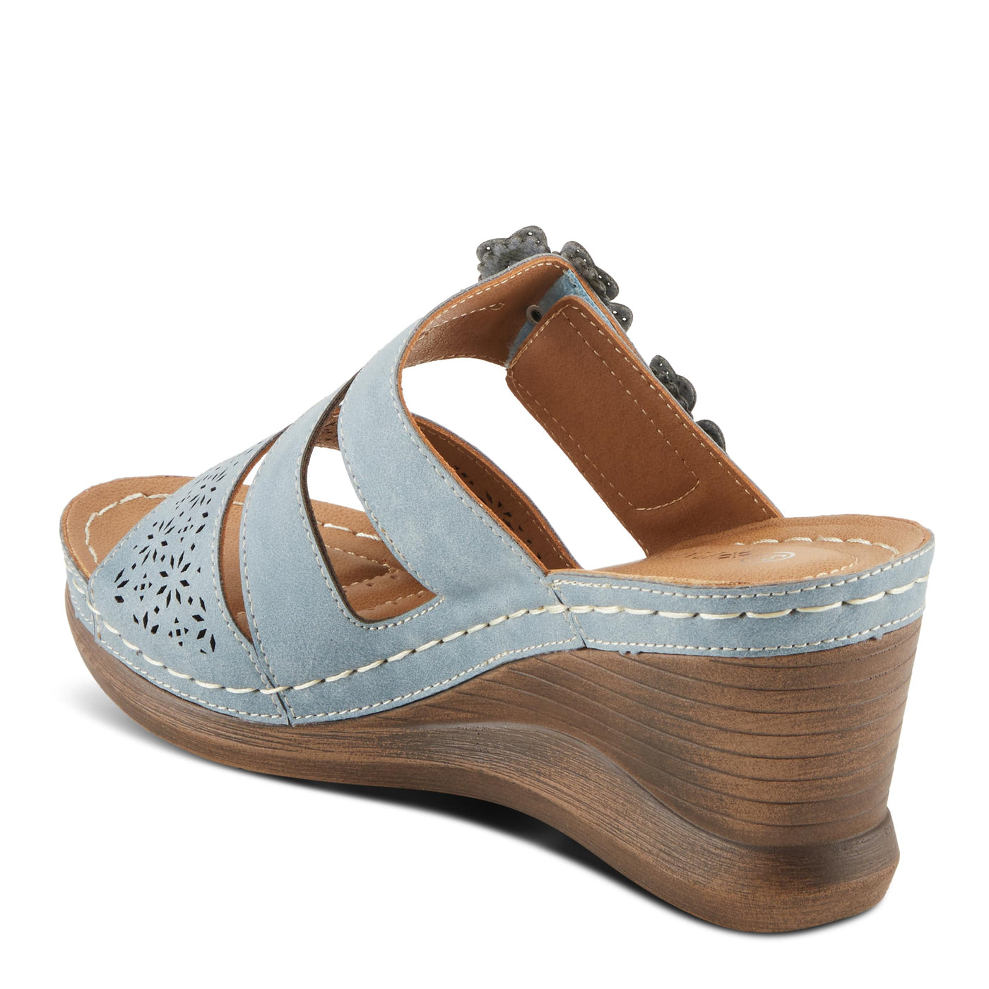 PATRIZIA Women's LOLLY Slide Wedge Sandals Blue EU 39 / US 8.5