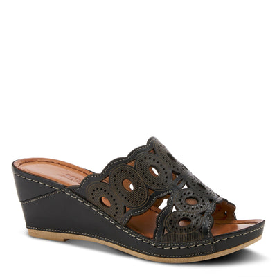 Spring Step Women's Labarnas Slide Sandal Black EU 38 / US 7.5-8