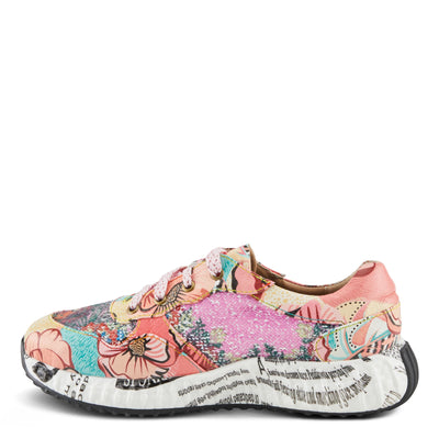 Spring Step L'Artiste Women's Cabaret Sequin Leather Fashion Sneakers - Stylish Comfort with a Sparkling Touch Pink Multi EU 41 / US 9.5-10