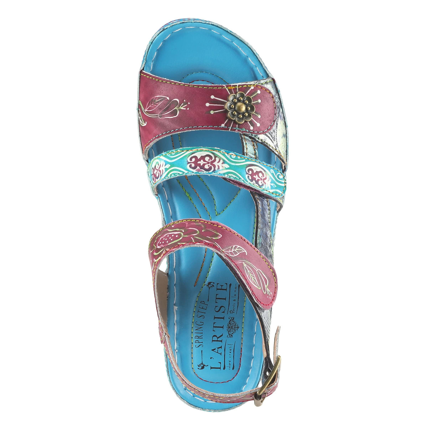 L�Artiste by Spring Step Women's Sumacah-aqm Slide Sandal, Aqua, 40 EU/9 M US