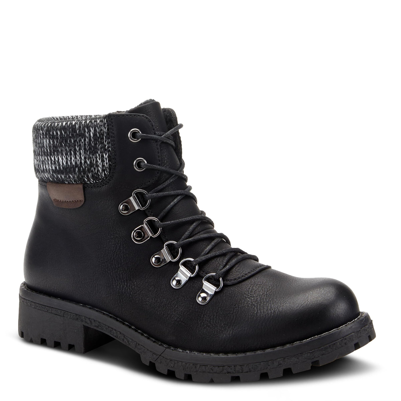 PATRIZIA Spring Step Clarris Lace-Up Booties for Women - Ladies Boots with Cozy Faux Fur Lining - Tonal Stitching Ankle Boots for Womens