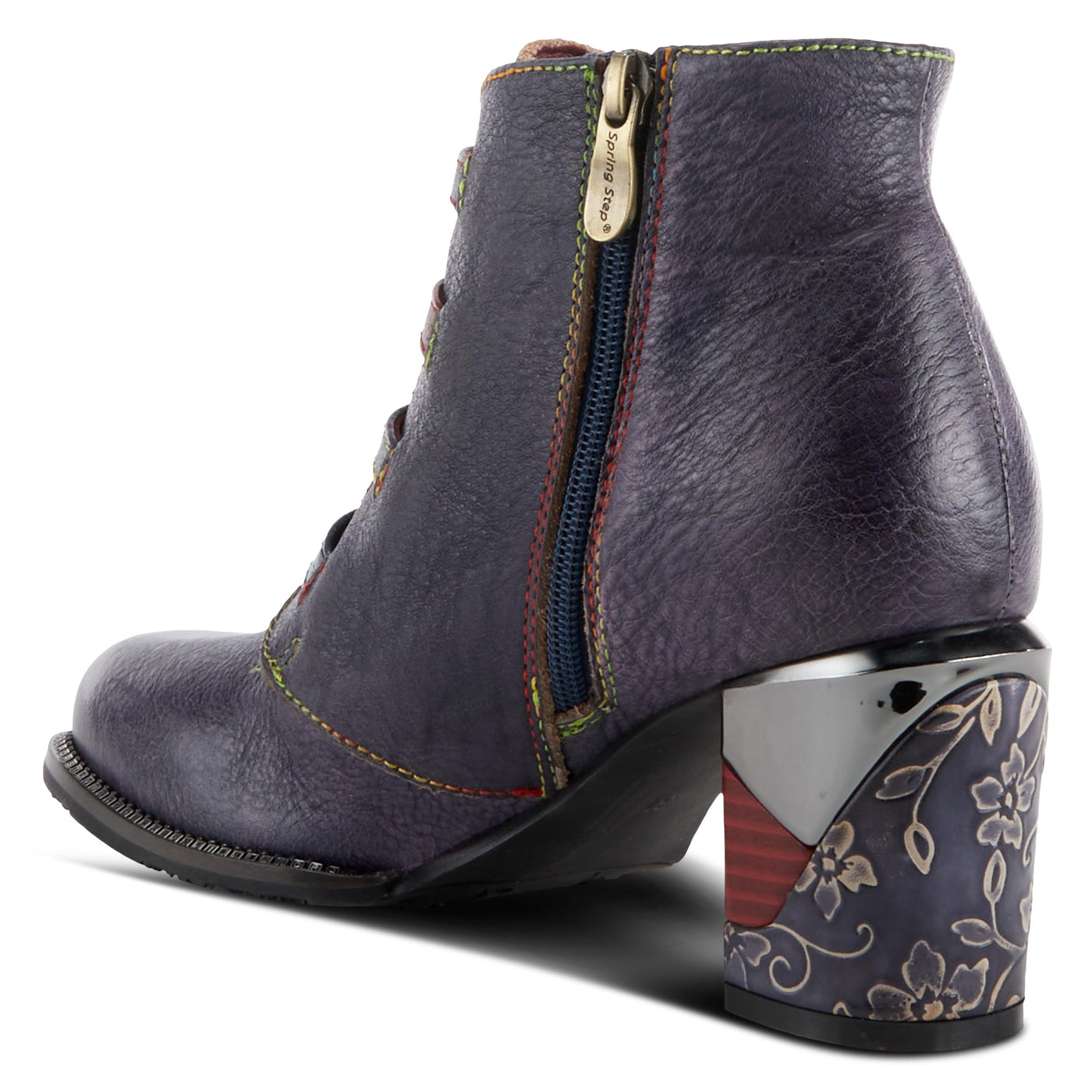 Spring Step L'Artiste Women's Maleeka Leather Mid Calf Boot Purple Multi EU 36 / US 5.5-6