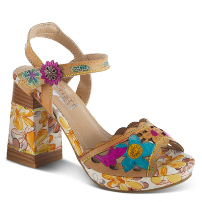 Spring Step L'Artiste Women's Avantgarde Back Strap High Heel Sandal Tan Multi EU 40 / US 9